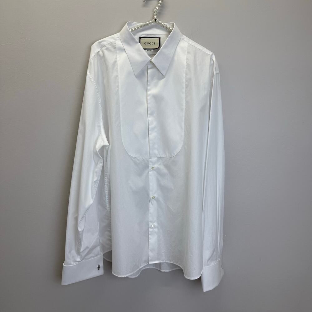 Gucci Men’s White Formal Shirt – Made in Italy – New Without Tags